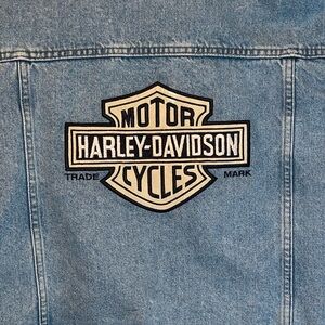 Vintage Harley Davidson Denim Jacket, outstanding condition!
